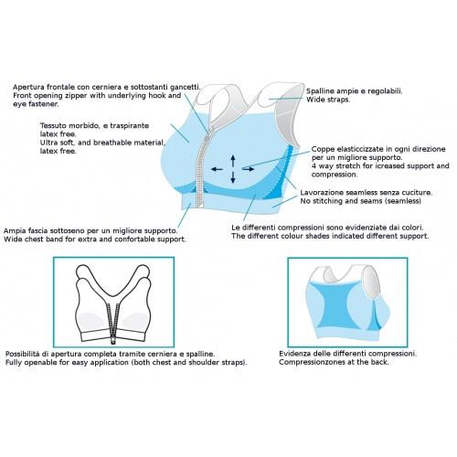 Post Surgical compression Bra Withouth stitches Ref.9652 Orione