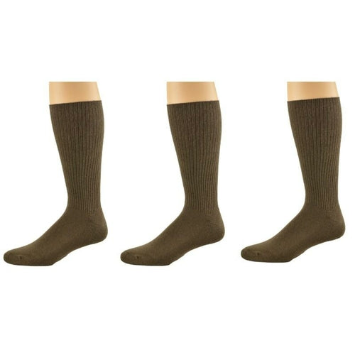 Diabetic Men's Socks Cotton Crew Cushioned 3 Pair Pack