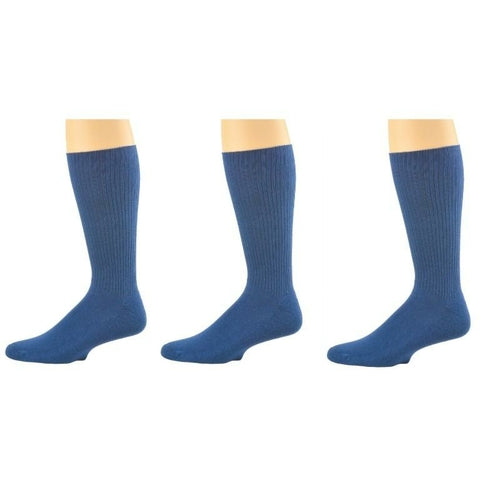 Diabetic Men's Socks Cotton Crew Cushioned 3 Pair Pack