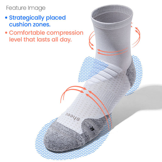 ComFits Compression Quarter Socks | CHALK WHITE