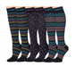 Toeless Compression Knee High Socks - 3 Pairs